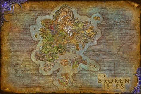 High Quality Composite Map Of The Broken Isles The Stormwind Gallery