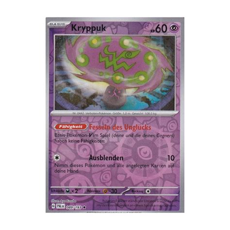 Kryppuk 089 193 Holo REVERSE HOLO Entwicklungen In Paldea Pokemon Karte