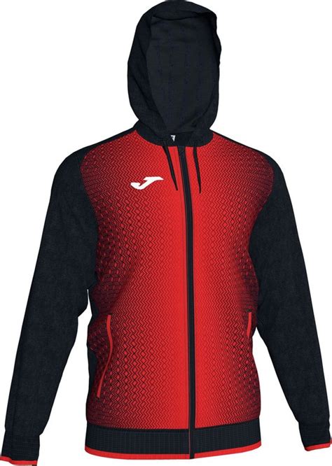 Joma Supernova Jas Met Kap Heren Zwart Rood Maat M Bol