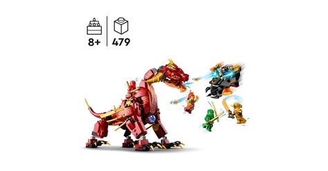 Lego Ninjago Le Dragon De Lave Transformable De Heatwave Jouets De