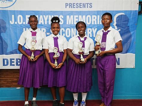 West Demerara Secondary School Wins Jof Memorial Debating