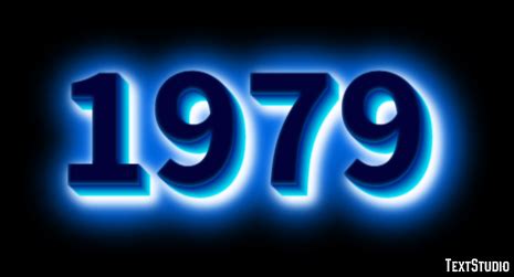 1979 Efecto de texto y diseño de logotipos Número | TextStudio