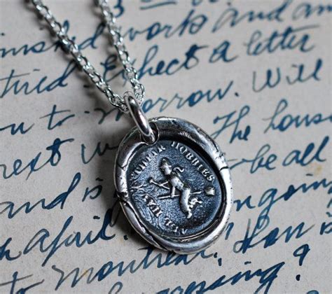 Witch Wax Seal Necklace All Have Their Hobbies Sterling Silver Wax Seal