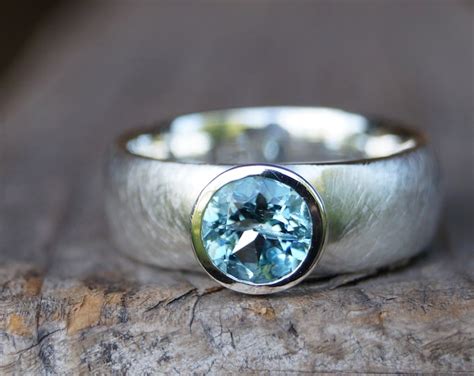 Silber Jugendstil Ring Mit Ovalem Aquamarin Markasiten Etsy De