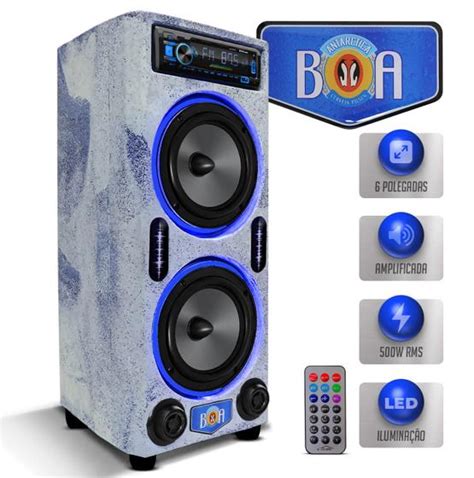 Caixa De Som Bob Residencial Boa Amplificada 500w Kit 2 Vias 6 Pol