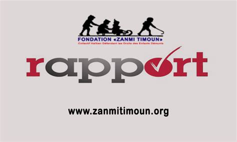 Rapport Annuel Fondation Zanmi Timoun