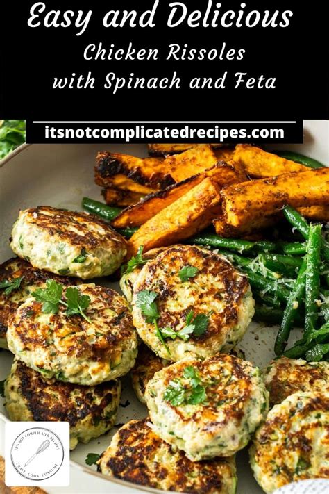 Chicken Rissoles With Zucchini Spinach And Feta Its Not Complicated