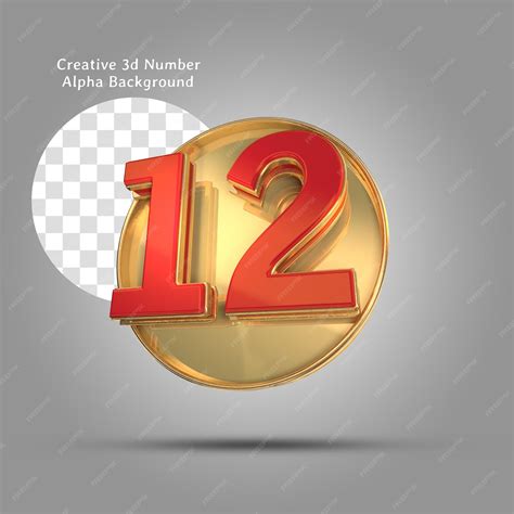 Premium PSD | Creative 3d number 12