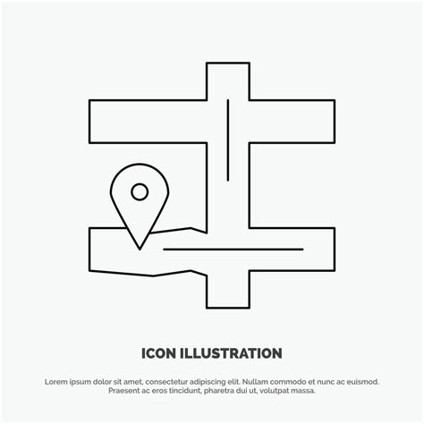 Map Navigation Pin Line Icon Vector 19125774 Vector Art at Vecteezy