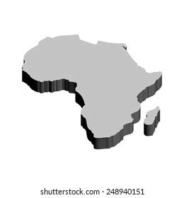 D Africa Map Stock Vector Royalty Free Shutterstock