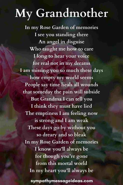 29 Moving Funeral Poems For A Grandmother Sympathy Card Messages Funeral Poems Funeral