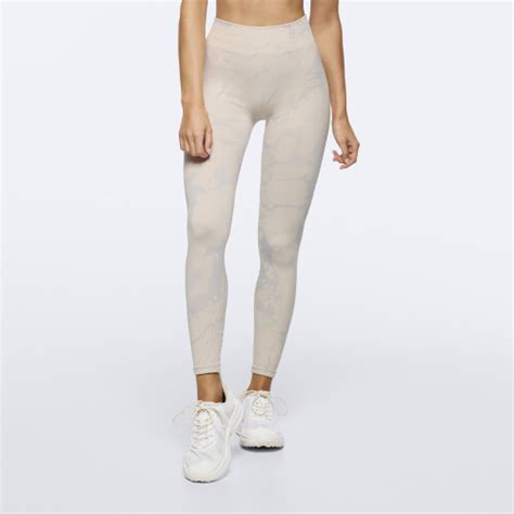 Leggins de cintura estándar Active Marble Off White Light Gray