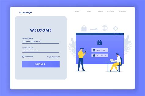 Flat Design Login Illustration Web Page Graphic by HengkiL · Creative