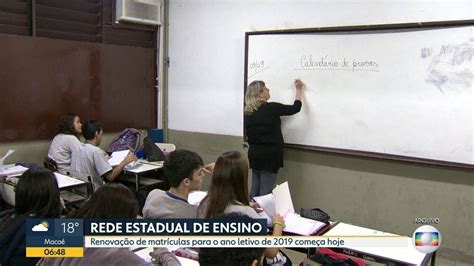 Vídeo Rede Estadual De Ensino Abre Renovação De Matrículas Para 2019