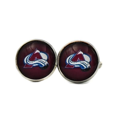 Nhl Hockey Colorado Avalanche Logo Cufflinks T For Men Cabochon