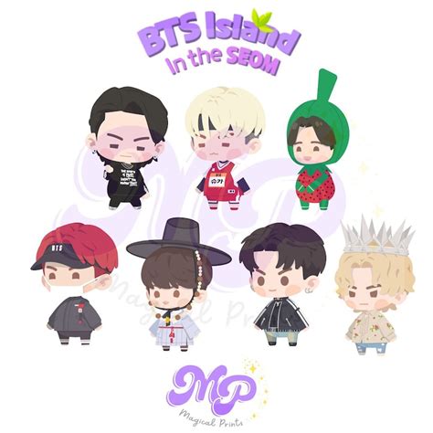 Bts Island In The Seom Special Pack Digital Stickers Png Files Etsy