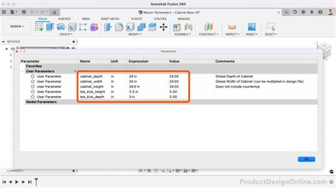 How To Create And Use Global Parameters In Fusion Product Design