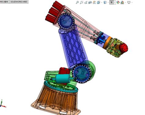 完整的6自由度机器人手臂3d建模图纸 Solidworks Keryi