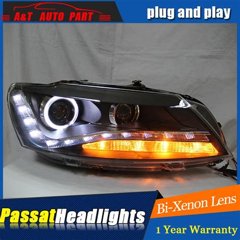 2011 2014 Front Light For Vw Passat B7 Headlights Parking Bi Xenon Lens