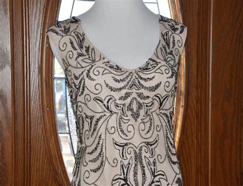 Vintage Adrianna Papell Beaded Sequin Nude Gown Nude And Etsy