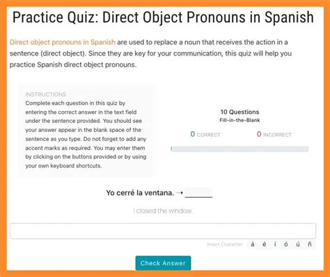 Spanish Direct Object Pronouns A Quick And Easy Guide