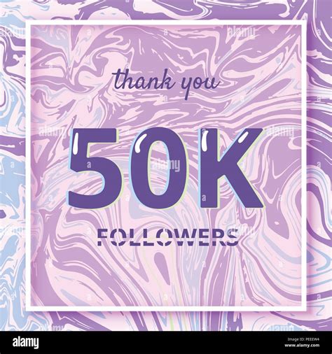 K Followers Thank You Square Banner With Liquid Background And Frame