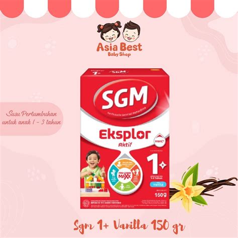 Jual SGM Eksplor Aktif 1 Pro GressMaxx Vanilla 150gr Susu Pertumbuhan