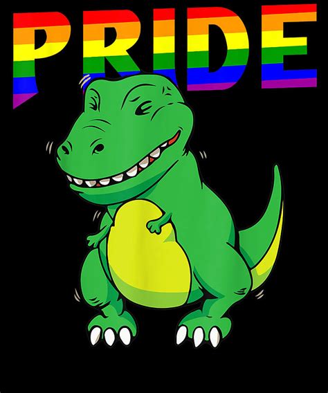 Flossing Dinosaur Lesbian Bi Gay Lgbt Pride Painting By Russell Dennis