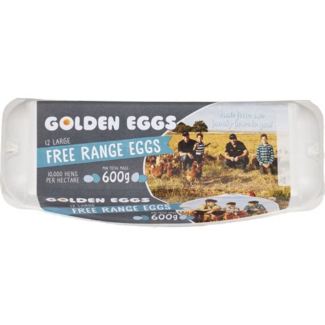 Golden Eggs 12 Extra Large Free Range Eggs 600g Woolworths