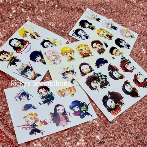 Jual Demon Slayer Sticker Sheet Kimetsu No Yaiba Stiker Kny Anime