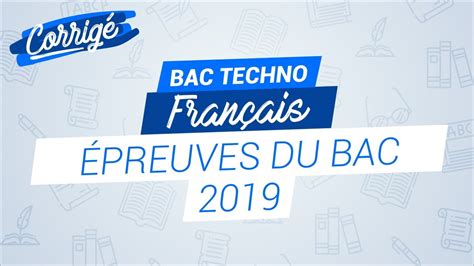 Bac Correction De L Preuve Anticip E De Fran Ais Pour Les Res