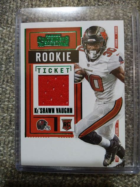 Keshawn Vaughn 2020 Contenders Rookie Ticket Swatches Green Foil RTS