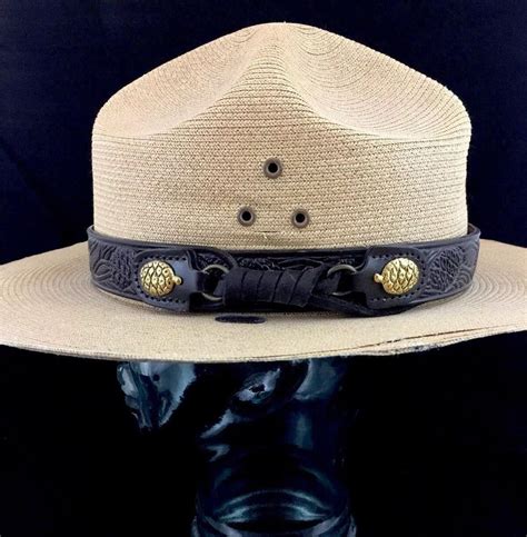 National Park Service Usnps Ranger Smokey Bear Flat Hat Summer Straw 7