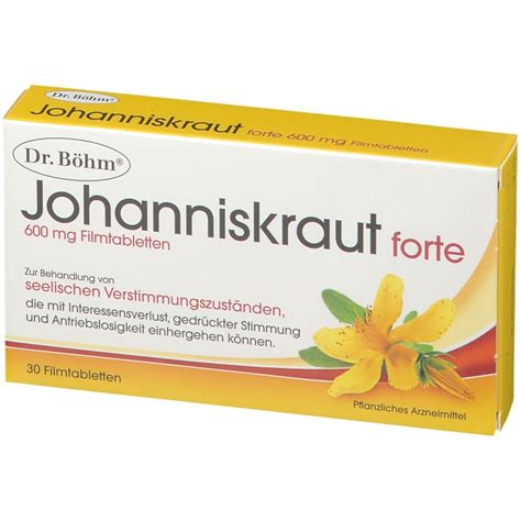 Dr Böhm® Johanniskraut 600 Mg Forte Filmtabletten 30 St Shop Apotheke At