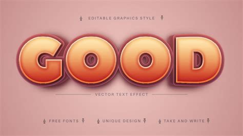 Premium Vector 3d Editable Text Effect Font Style