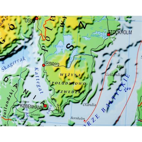 Mapa Cienna Dw Europa Pol I Fiz Mln Wymiar X Cm Meridian