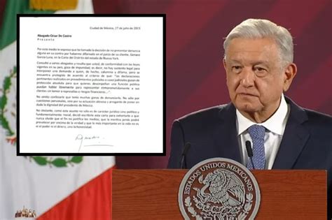 Amlo Revela Carta Que Envió A Abogado De Genaro García Luna E