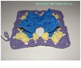 My Crochet Mis Tejidos By Luna Granny Square With A Butterfly For