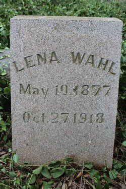 Lena Eicke Wahl 1877 1918 Mémorial Find a Grave