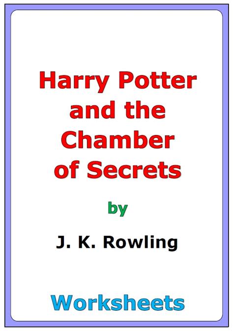 Harry Potter And The Chamber Of Secrets Worksheets Made By Teachers