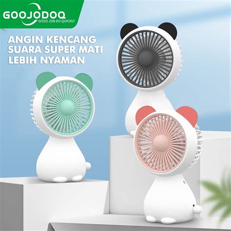 Jual Goojodoq New Kipas Angin Mini Genggam Beruang Cute Kipas Meja Isi