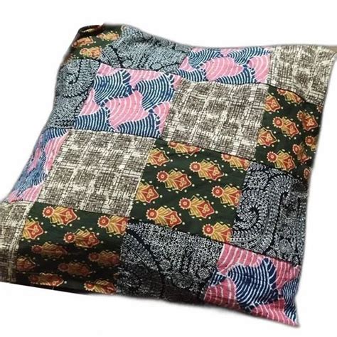 Multicolor Printed Patchwork Pillow Cover For Home Size 16 16 Inch