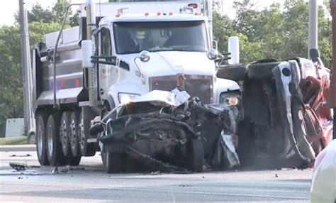 One Dead In Nine Vehicle Crash Involving Dump Truck That Smashed Into