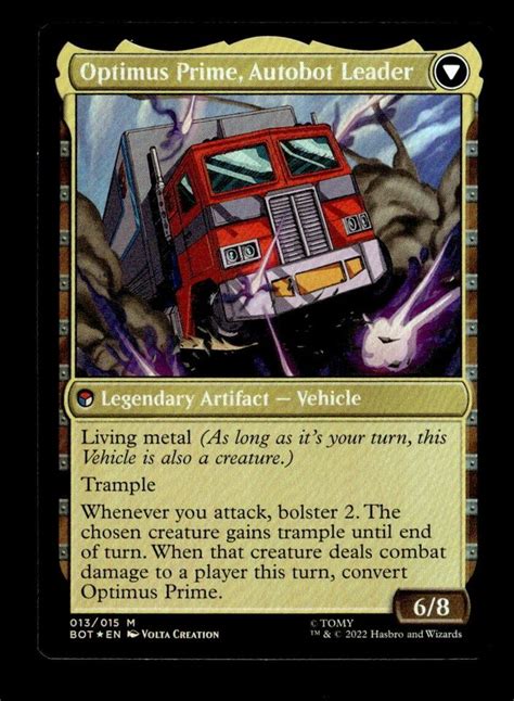 Mtg Optimus Prime Hero Universes Beyond Transformers Foil Nm Ebay