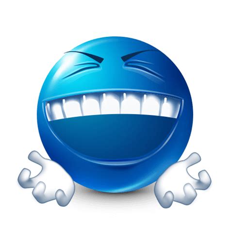 Troll Face Blue Emoji