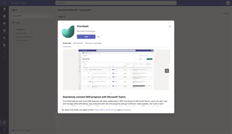 Add The Viva Goals App To Microsoft Teams Microsoft Learn