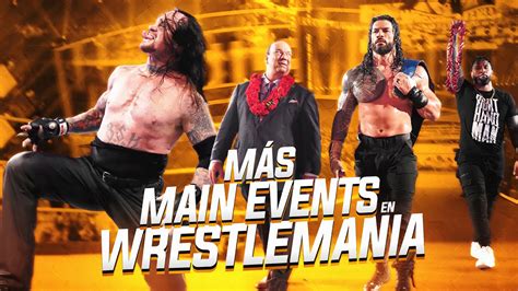 5 Luchadores Con MÁs Main Events De Wrestlemania Youtube