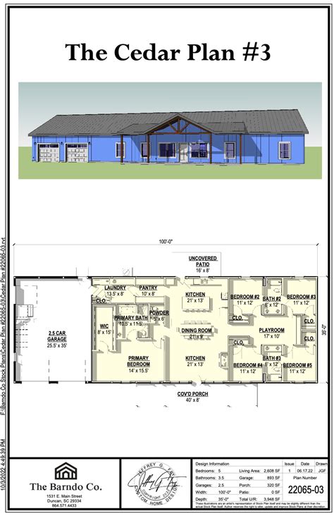 1 Story Home Floor Plans 4 Bedroom Barndominium Viewfloor Co