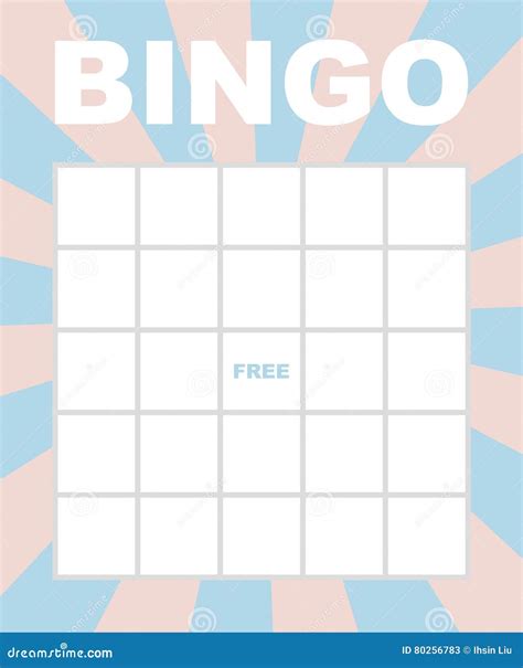 Bingo Card Stock Vector Illustration Of Bingo Vector 80256783