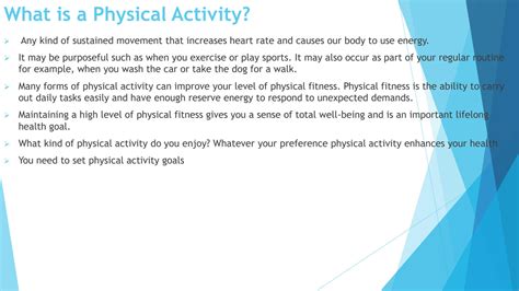 Solution Physical Activity Ppt Studypool